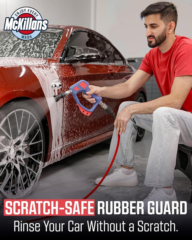 McKillans 40 Degree Pressure Washer Nozzle - Stainless Steel, High-Efficiency Cleaning, Durable Nozzle Guard with Rubberized Protection (4.0 Orifice) - Image 2